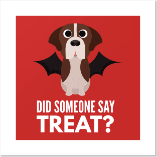 English Mastiff Halloween Trick or Treat Posters and Art